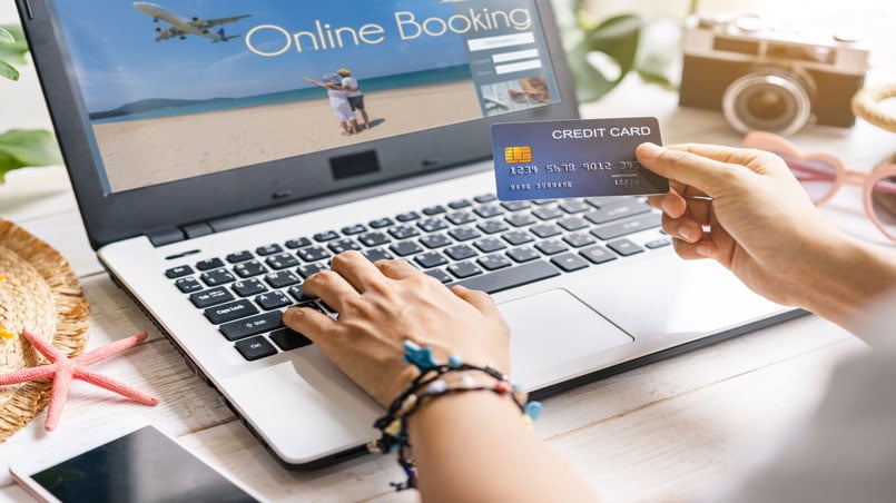 booking travel with credit card