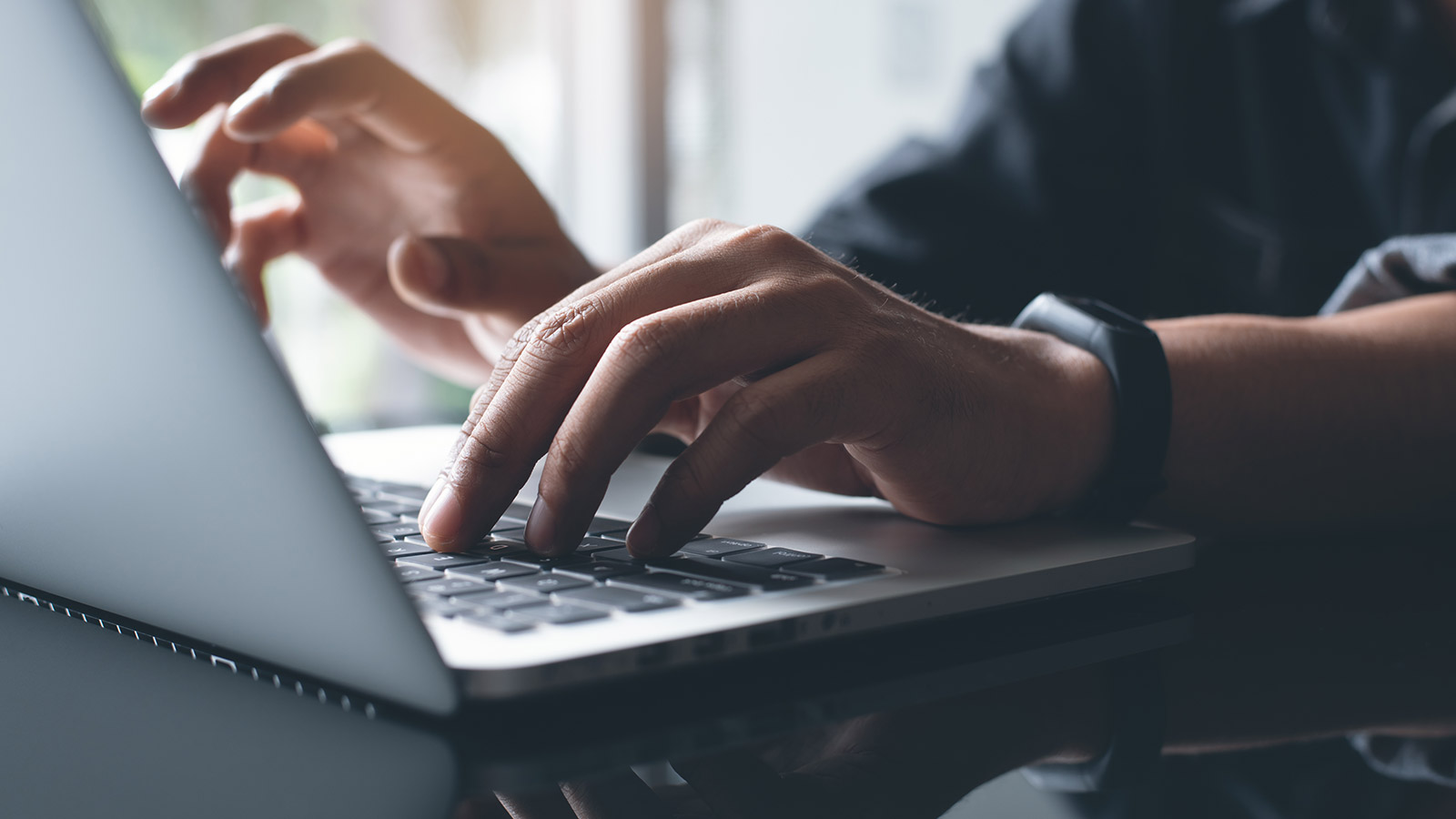 person using a laptop